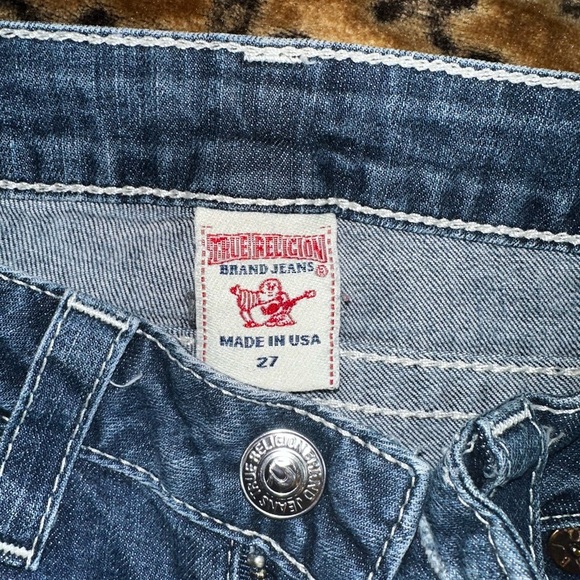 True Religion Rainbow Stitch Straight Jeans – Women’s Size 27 - Picture 3 of 12